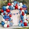 Red Blue White Balloon Garland Double Stuffed Royal Blue Red Balloons Pearl White Sand Pastel Balloon Arch Kit for Birthday Baby Shower 4th of July Patriotic Graduation Party Decorations
